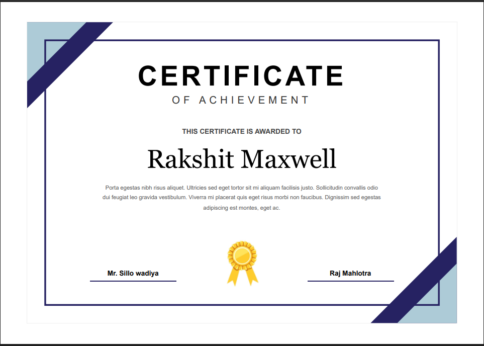 Certificate Template