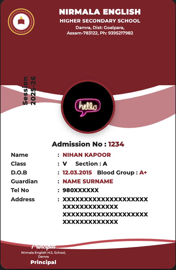 School ID Card Template 8